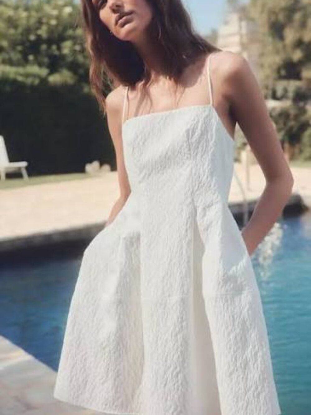 NWOT Jacquard Weave Strappy Dress